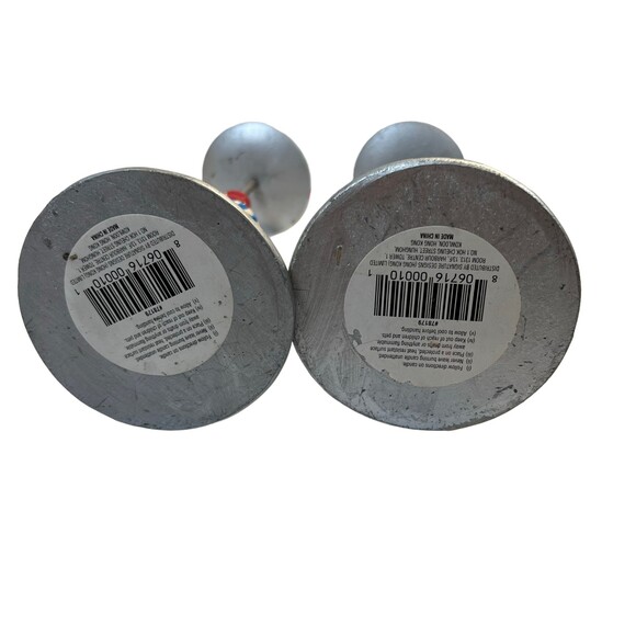 Signature Designs Winter Christmas Snowman Santa Candle Sticks (Set of 2) - Picture 2 of 5